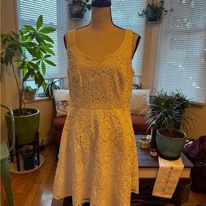 Lilly Pulitzer Cream Lace Midi Dress